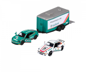 Majorette Taşıyıcı Trailer Setleri Porsche Taycan Turbo S + Porsche934