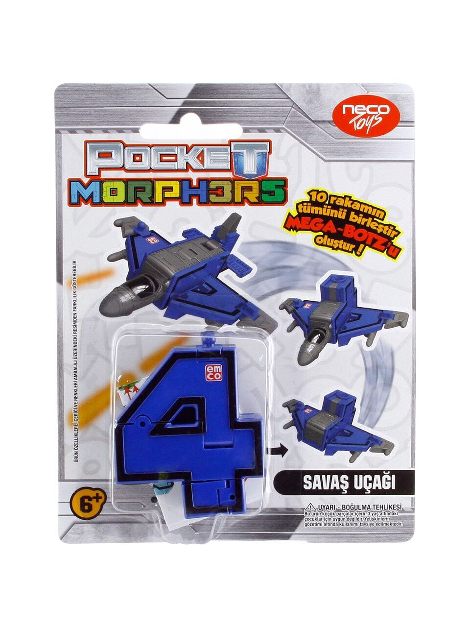 Pocket Morphers Dönüşen Numaralar 4 Numara Savaş Uçağı
