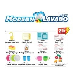 Modern Lavabo Mutfak Seti Pembe