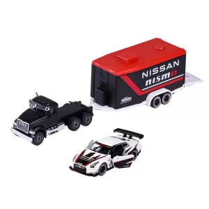 Majorette Taşıyıcı Trailer Setleri Mack Granite  + Nissan GT-R Nismo GT3