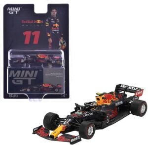 Mini GT 1/64Red Bull RB16B Sergio Pérez 2021 Azerbaijan Grand Prix Winner Blister Paket