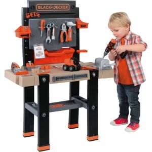 Smoby Black& Decker Bricolo Orta Çalışma Tezgah 92 Parça 360727