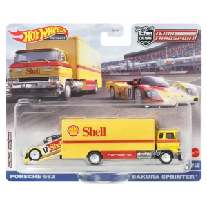 Hot Wheels Premium Team Transport Shell Porsche 962 ve Sakura Sprinter