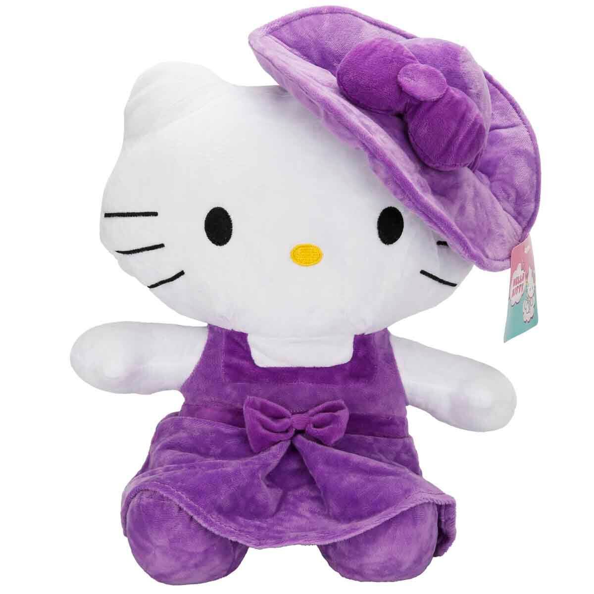 Hello Kitty Şapkalı Mor Peluş 36 cm.