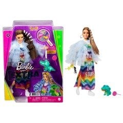 Barbie Extra Renkli Elbiseli Bebek