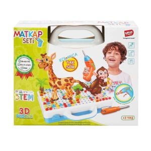 Birlik 3D Eğitici Matkap Seti Sök Tak Hayvanlar