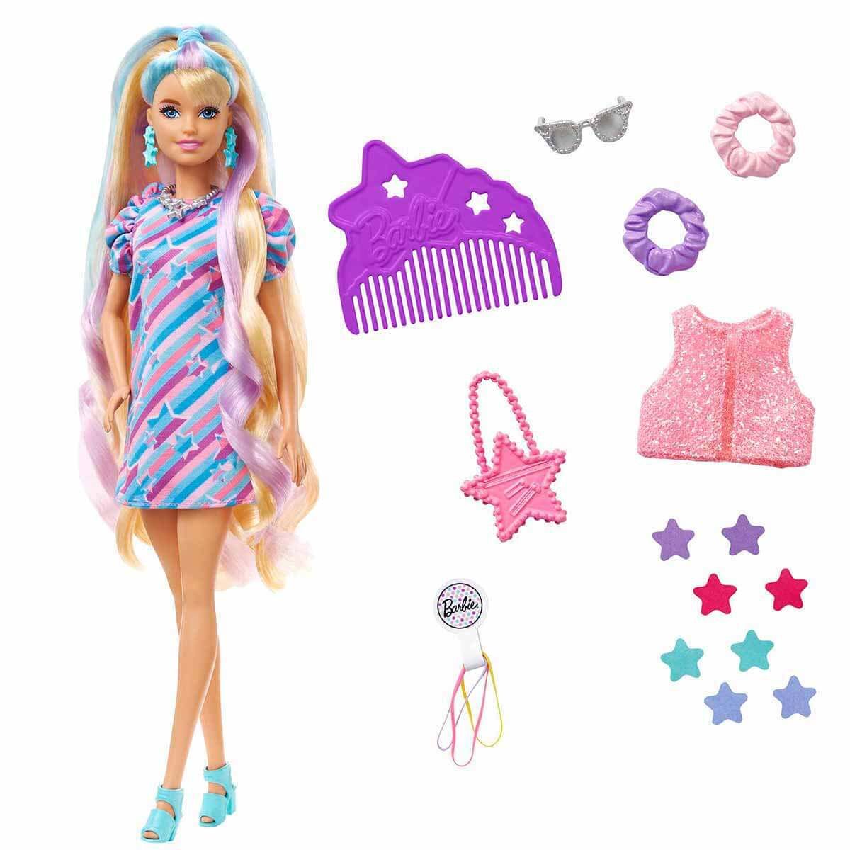 Barbie Upuzun Muhteşem Saçlı Bebekler Sarışın-Yıldız