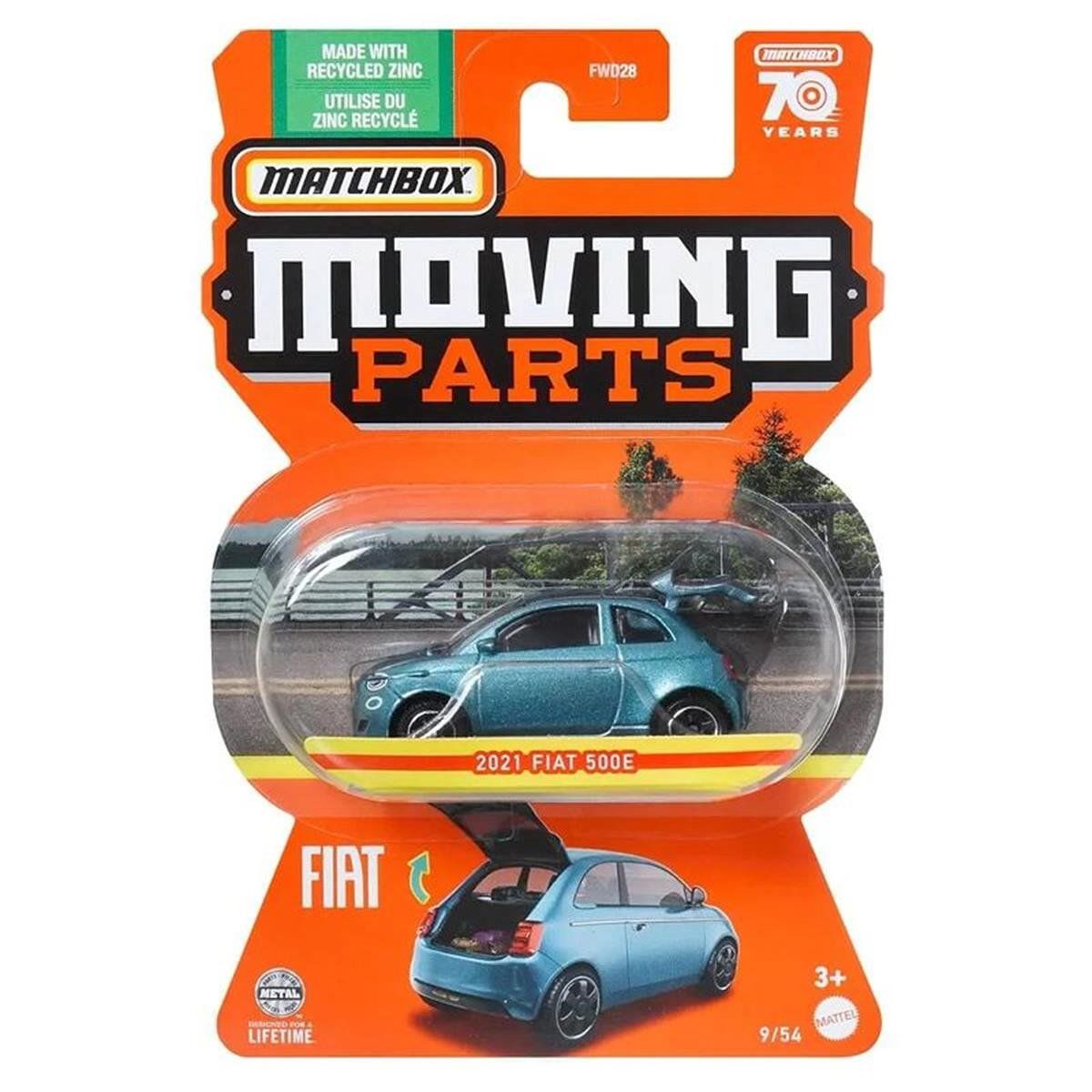 Matchbox Premium Açılır Parça Arabalar Serisi 2021 Fiat 500 E