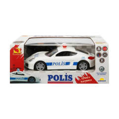 1:20 Uzaktan Kumandalı Suncon USB Şarjlı Işıklı Polis Arabası Beyaz