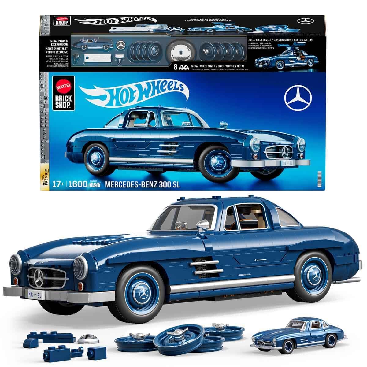 Hot Wheels Premium Serisi Mercedes-Benz 300 SL Araba 1600 Parça