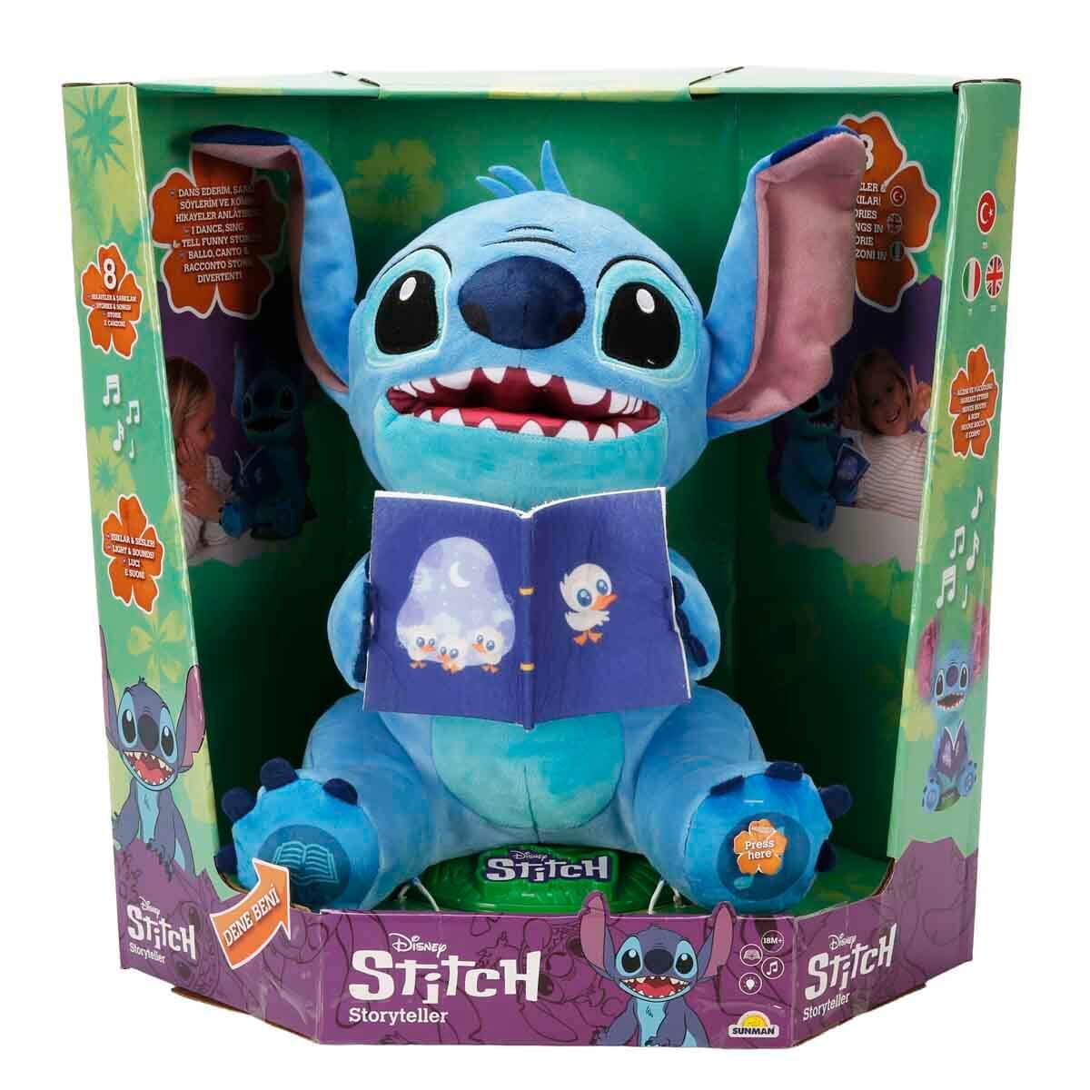 Sesli Karanlıkta Parlayan Masal Anlatan Stitch İnteraktif Peluş 34 cm.