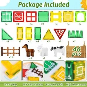 Seher Dude Manyetik Bloklar Çiftlik Seti 46 Parça