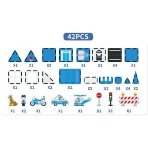 Seher Dude Manyetik Bloklar Polis Seti 42 Parça