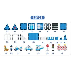 Seher Manyetik Bloklar Polis Seti 42 Parça