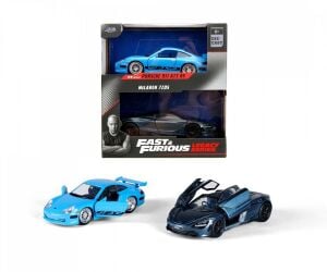 Jada 1:32 Fast&Furious Legacy Serisi Porsche 911 GT3 RS&McLaren 7Z05 1/32 İkili Set