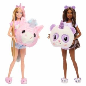 Barbie Cutie Reveal Bebekler Pijama Partisi Oyun Seti