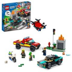 LEGO City İtfaiye Kurtarma Operasyonu ve Polis Takibi