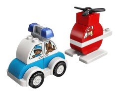 LEGO Duplo Creative Play İtfaiye Helikopteri ve Polis Arabası