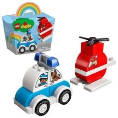 LEGO Duplo Creative Play İtfaiye Helikopteri ve Polis Arabası