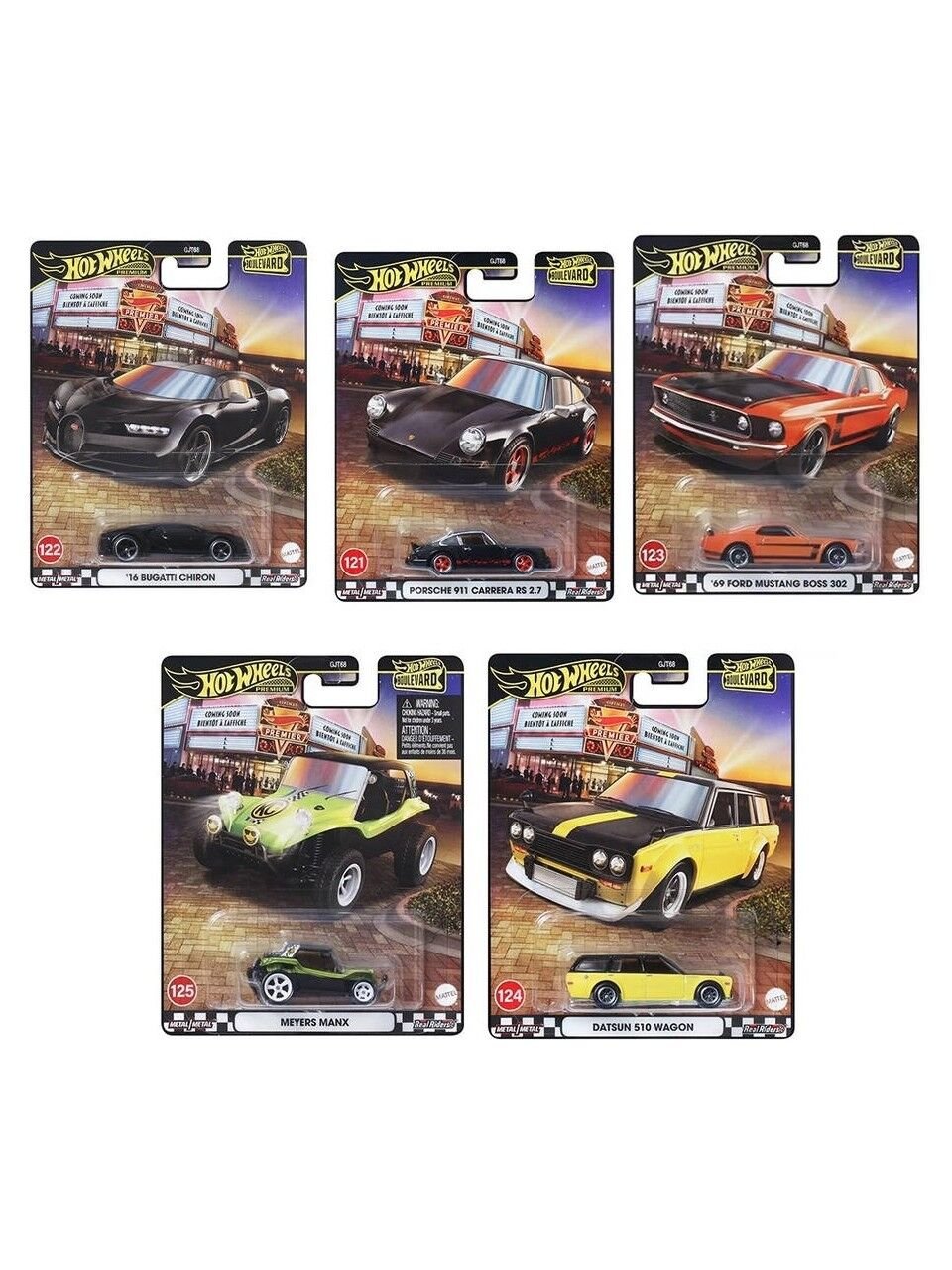 Hot Wheels Premium Boulevard Beşli Set