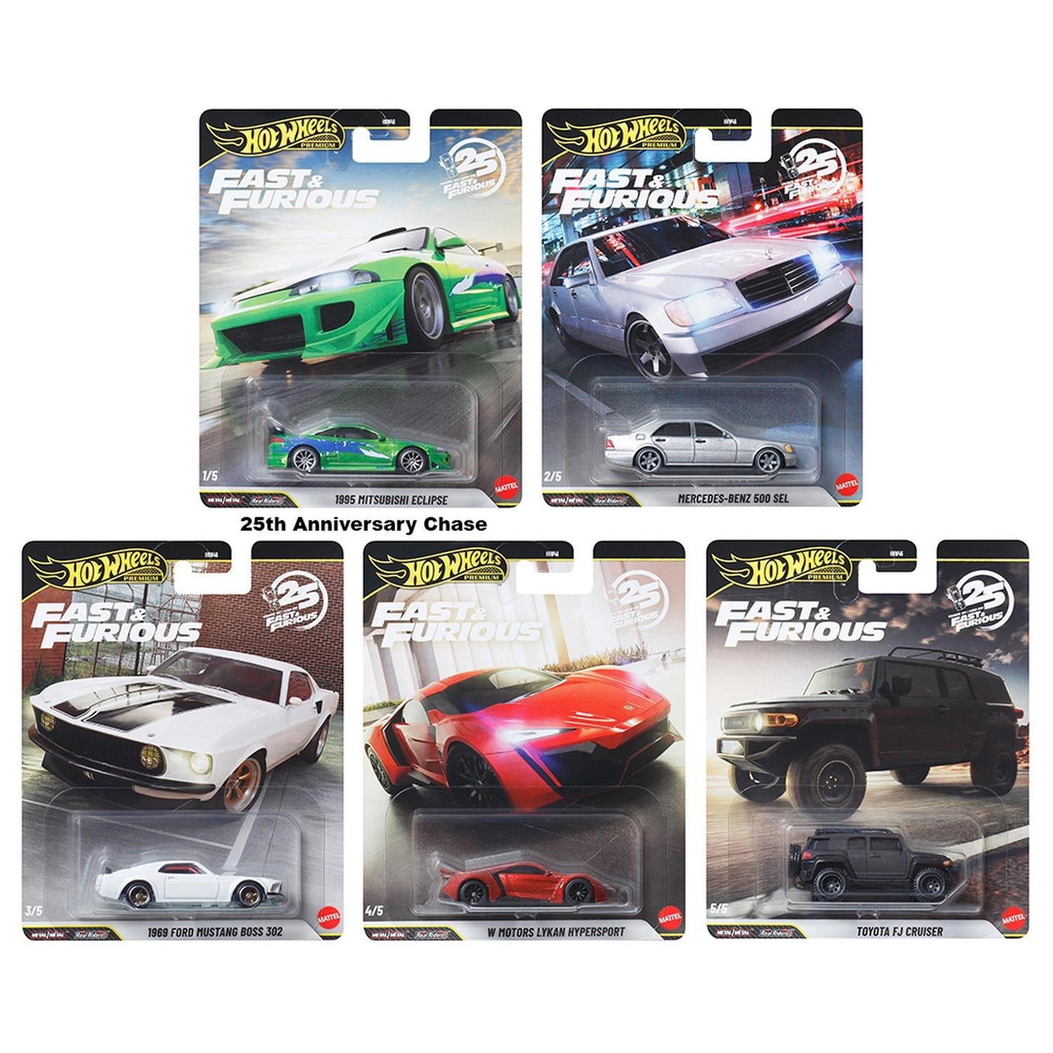 Hot Wheels Premium Chaseli Fast&Furious 2026 Beşli Set