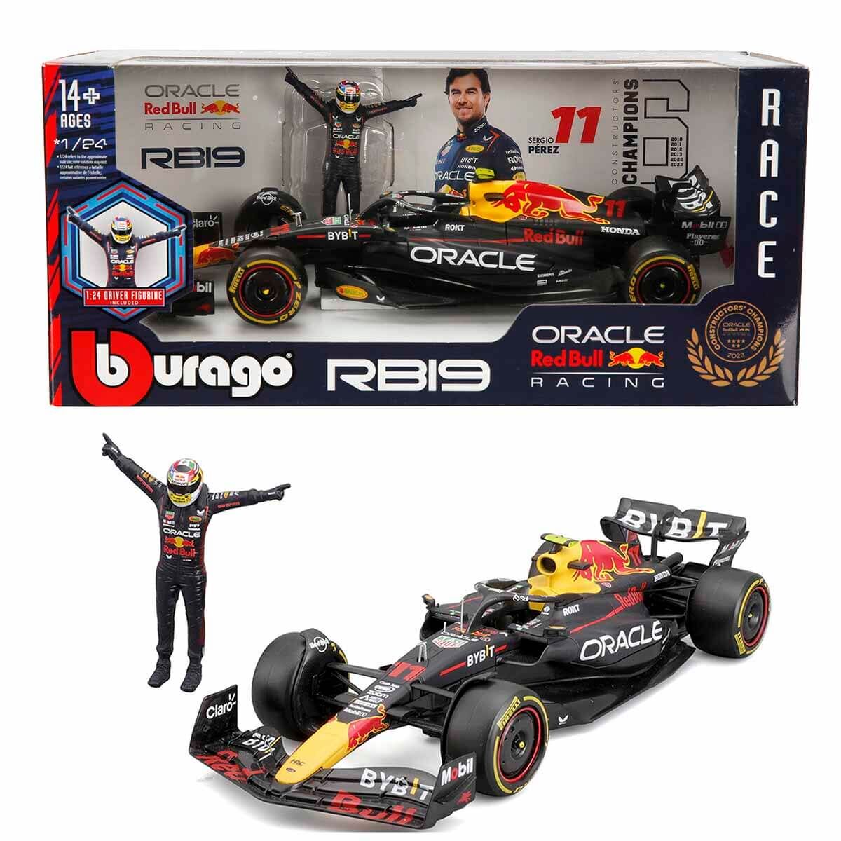 Burago 1:24 Oracle Red Bull Racing RB19 Figürlü Formula 1 Yarış