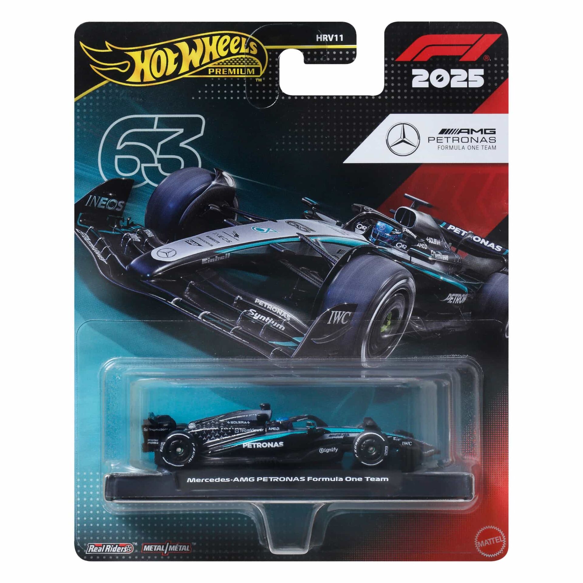 Hot Wheels Premium Formula 1 Yarış ArabalarıMercedes-Amg Petronas Formula One Team (#63) JKD80