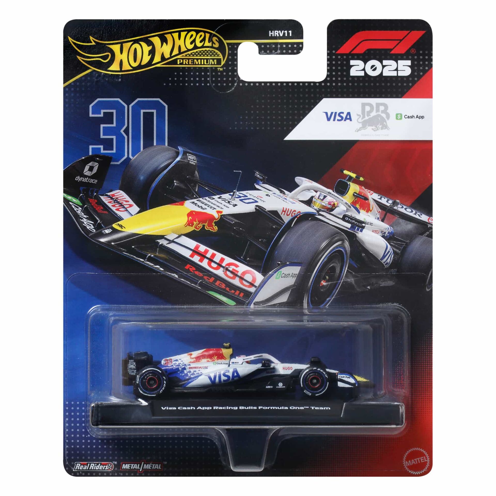 Hot Wheels Premium Formula 1 Yarış Arabaları VVisa Cash App Racing Bulls Formula One Team (#30) JKD79