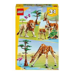 LEGO Creator Vahşi Safari Hayvanları 31150 - 9 Yaş ve Üzeri Çocuklar için İnşa Edilebilen Zürafa, Ceylan ve Aslan Model Seçenekleri İçeren 3'ü 1 Arada Yaratıcı Oyuncak Yapım Seti