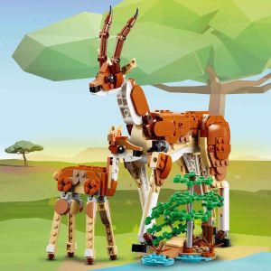LEGO Creator Vahşi Safari Hayvanları 31150 - 9 Yaş ve Üzeri Çocuklar için İnşa Edilebilen Zürafa, Ceylan ve Aslan Model Seçenekleri İçeren 3'ü 1 Arada Yaratıcı Oyuncak Yapım Seti
