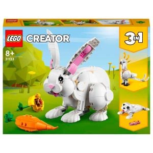 LEGO Creator 3’ü 1 Arada Beyaz Tavşan 31133 - 8 Yaş ve Üzeri Çocuklar için Kakadu Papağanı ve Beyaz Fok İçeren Yaratıcı Oyuncak Yapım Seti