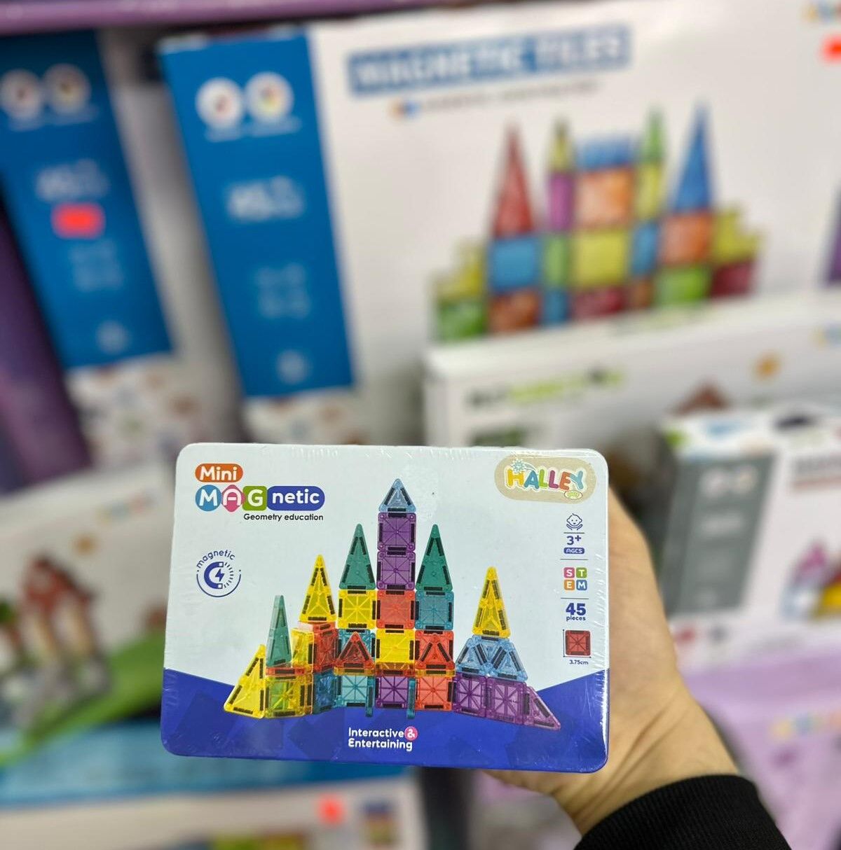 Mini Manyetik Bloklar Metal Kutulu 45 Parça