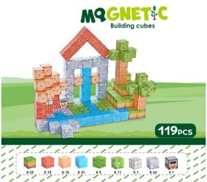 Halley Minecraft Konseptli Manyetik Küp Bloklar 119 Parça SH59844