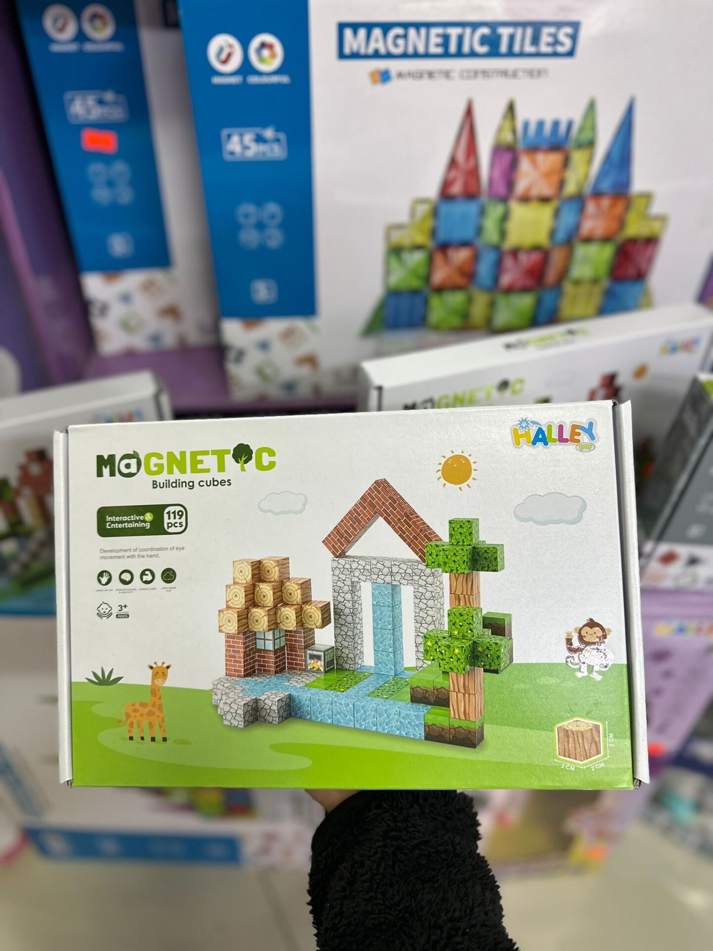 Halley Minecraft Konseptli Manyetik Küp Bloklar 119 Parça SH59844