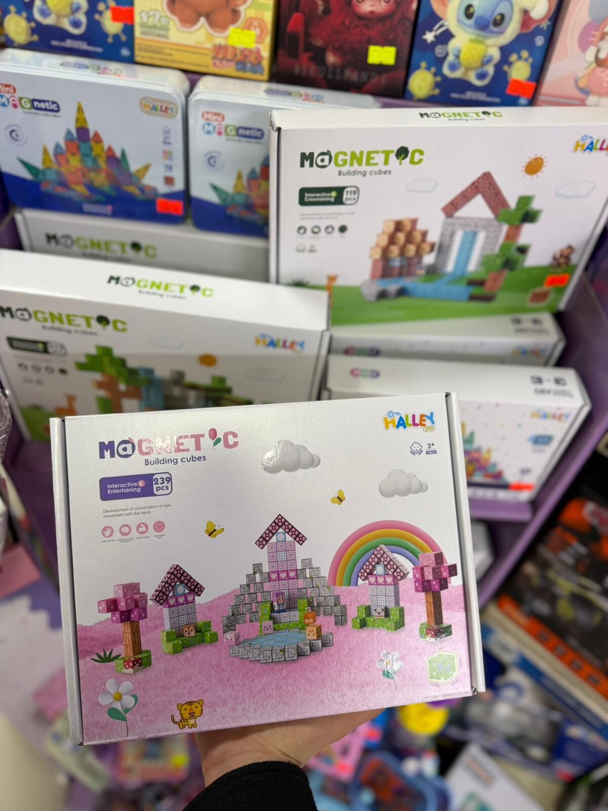 Halley Manyetik Küp Bloklar Pembe Minecraft Temalı 239 Parça