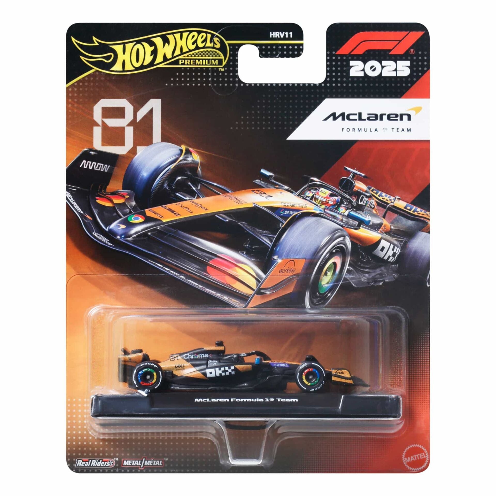 Hot Wheels Premium Formula 1 Yarış Arabaları Mclaren Formula 1 Team (#81) JKD81
