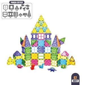 Vardem Manyetik Bloklar 7.5 cm. 67 Parça