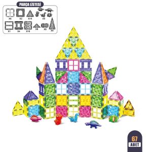 Vardem Manyetik Bloklar 7.5 cm. 67 Parça