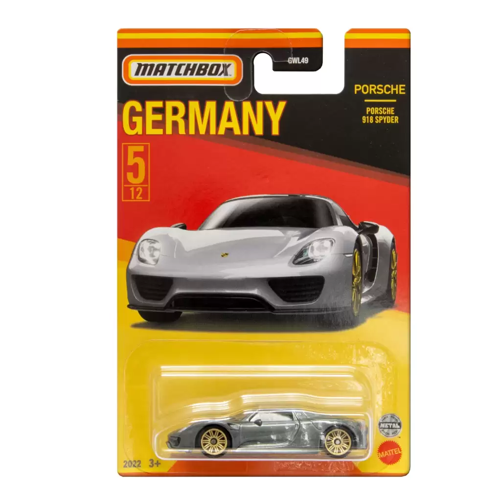 Matchbox Almanya Araçları Serisi Porsche 918 Spyder