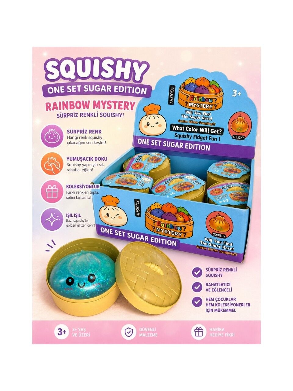 Squishy Dumpling Çin Mantısı Simli