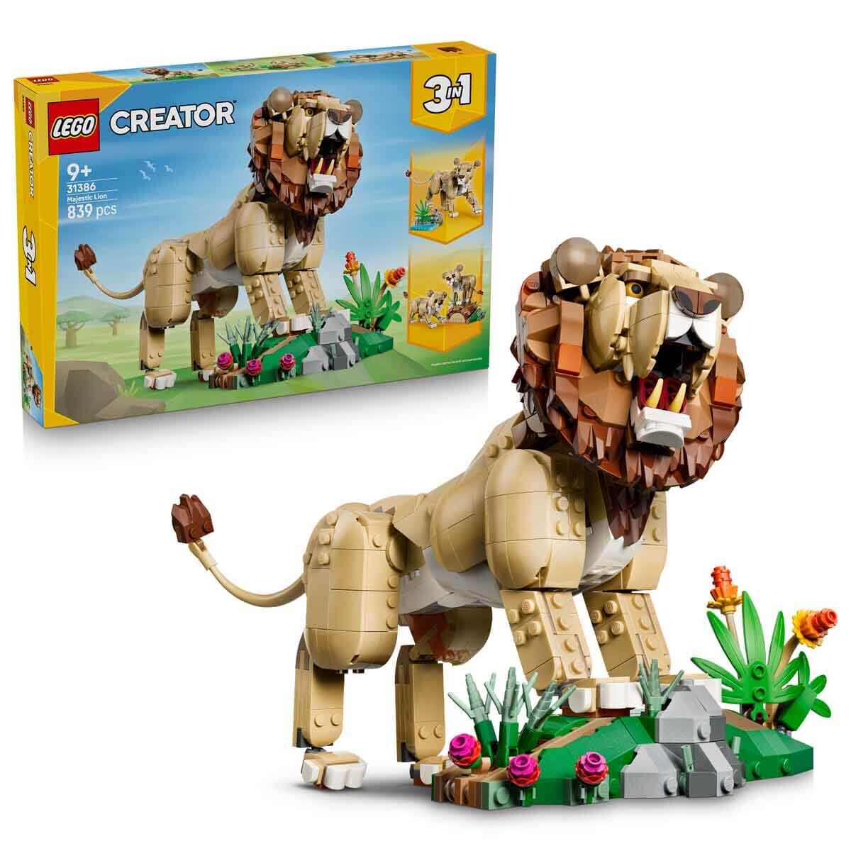 Lego Creator 3’ü 1 Arada Vahşi Hayvanlar: Görkemli Aslan 31386