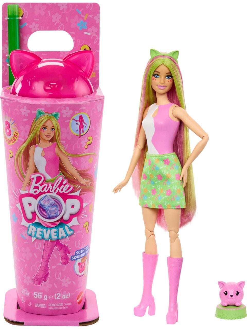 Barbie Pop Reveal Shake Serisi Pembe Kedi JCN88