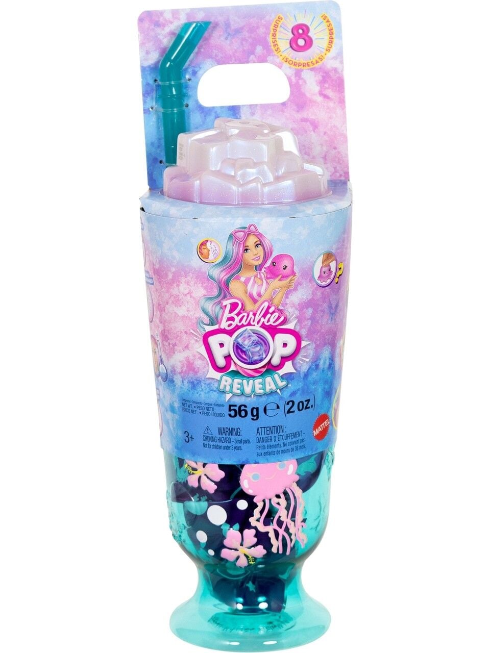 Barbie Barbie Pop Reveal Atıştırmalık Serisi Denizanası Yeşil JKF62