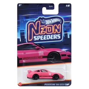 Hot Wheels Neon Yarışçılar Serisi Uzun Kart Porsche 911 GT3 Cup